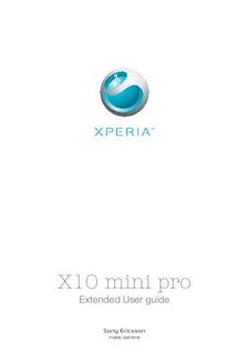 Sony Xperia X10 Mini Pro manual. Smartphone Instructions.